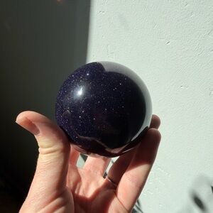LARGE blue goldstone sphere